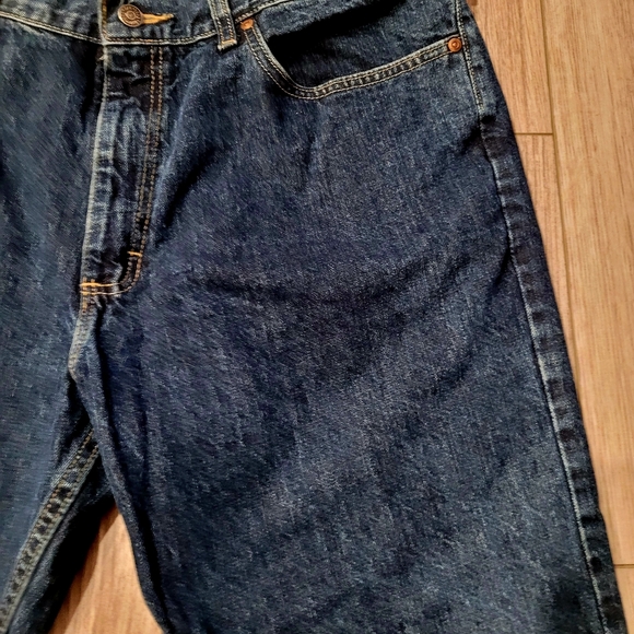 Lee Straight Leg 100% Cotton Sturdy Blue Jeans Size 38 x 32 - Picture 2 of 11
